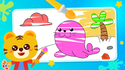 Kids Coloring Book Learn Draw