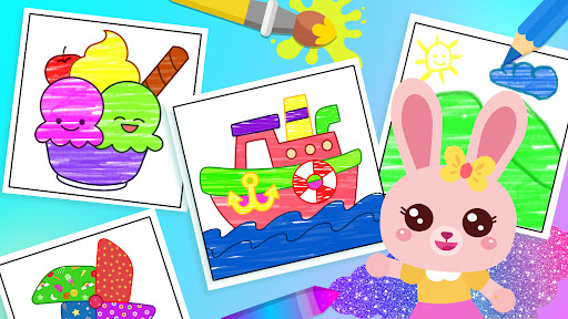 Kids Coloring Book Learn Draw