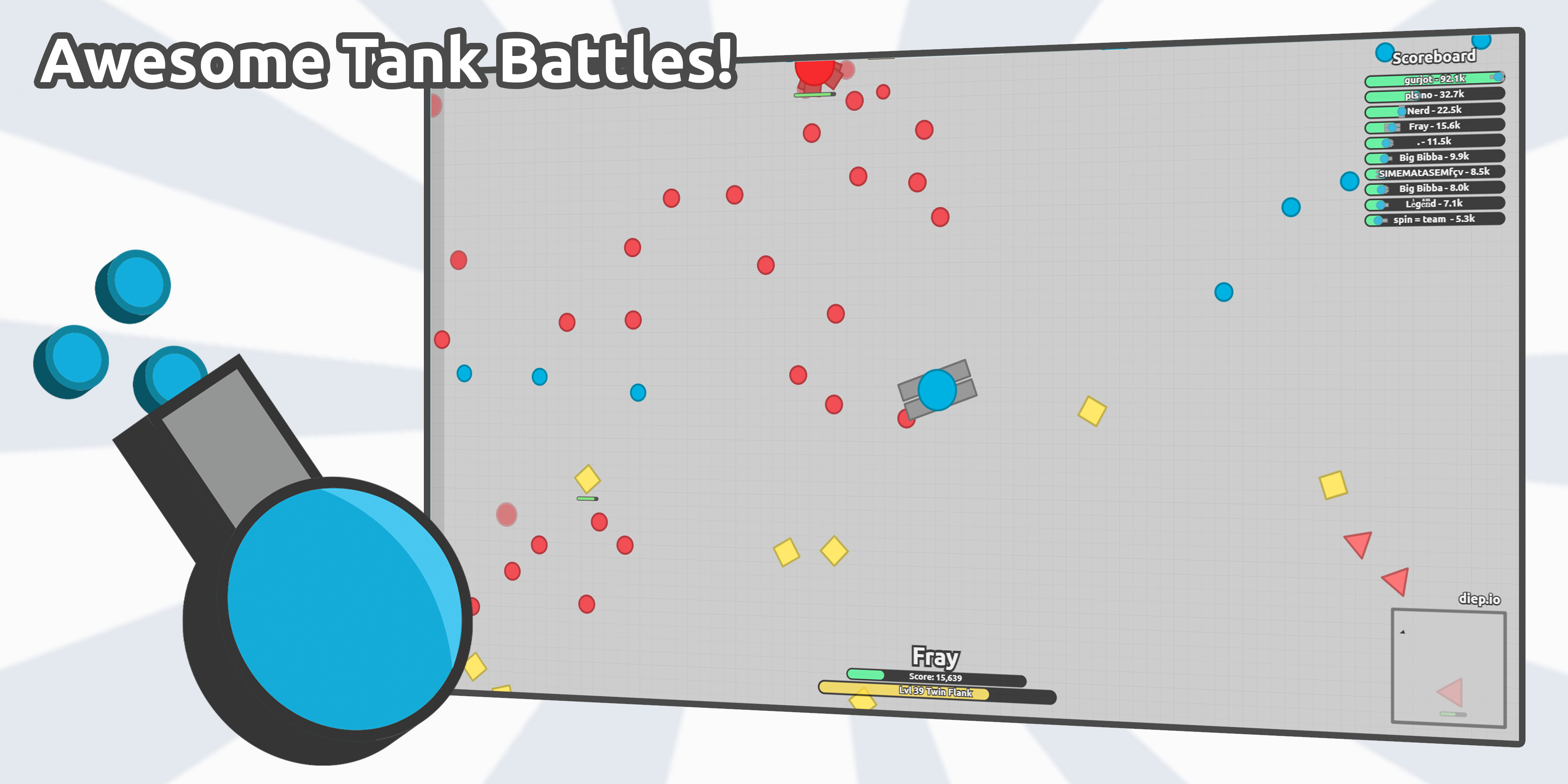 DIEP.IO Game play - Let's Play Diep.io! 