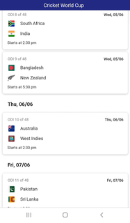 World Cup Live Cricket Match الحاسوب