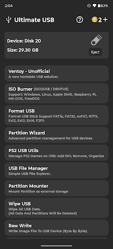 Ultimate USB الحاسوب