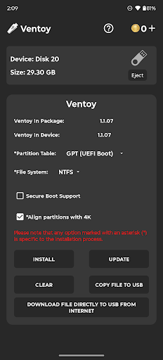 Ventoy  (ไม่เป็นทางการ) PC