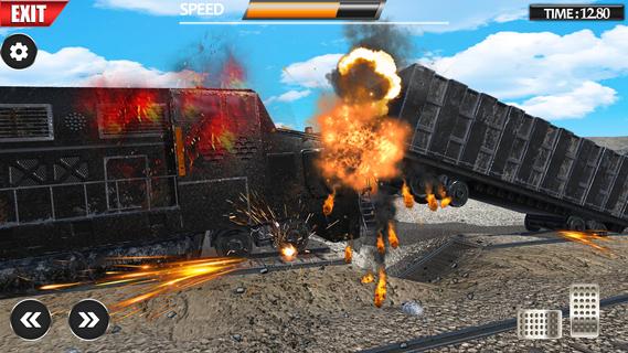 Train Vs Giant Pit Crash Games