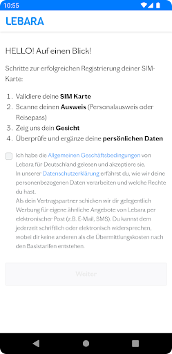 Lebara SIM Aktivierung