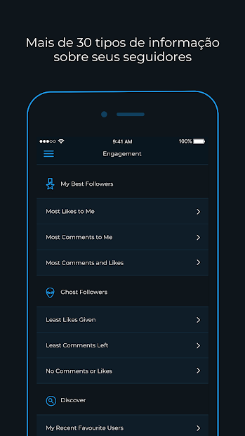 Reports+ Análise de seguidores para Instagram para PC