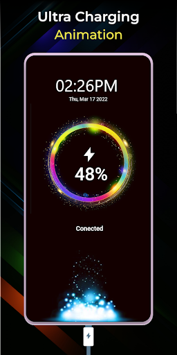 चमकती बैटरी चार्जिंग एनिमेशन