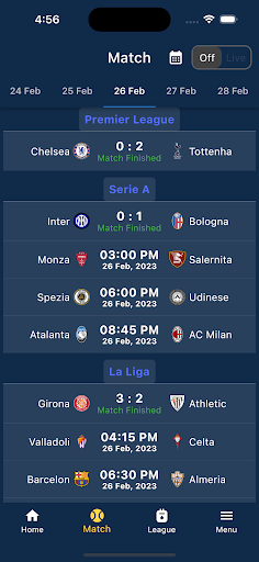 MobileScore - Sport live score PC