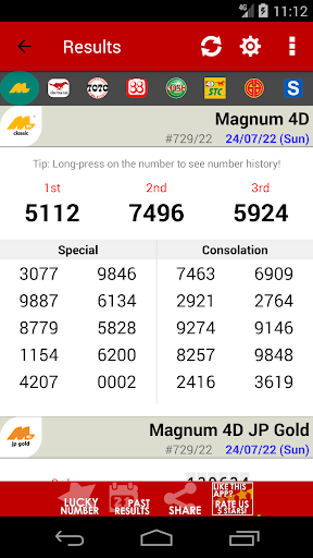 komputer Live 4D Results (MY & SG)