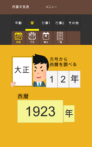 年齢早見表／犬猫年齢、西暦、入学卒業、結婚、子供、長寿、恵方 PC