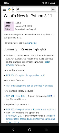 Python 3.11.1 offline docs PC
