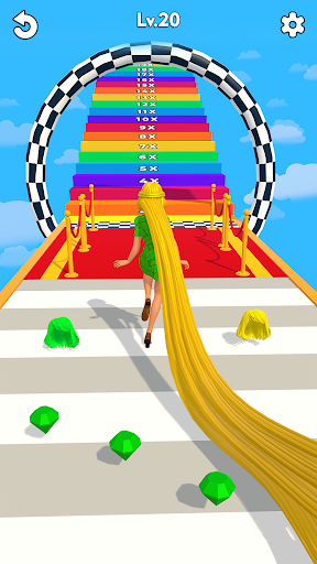 LongHair Girl Runner Hair 3D PC