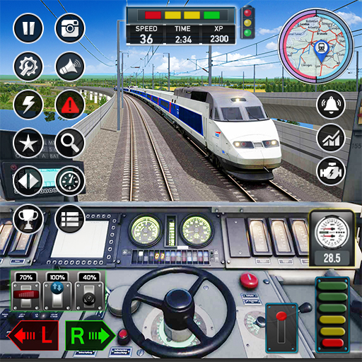 सिटी ट्रेन गेम 3डी ट्रेन गेम PC