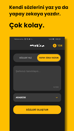 Muzica AI Türkçe Şarkı Bestele PC