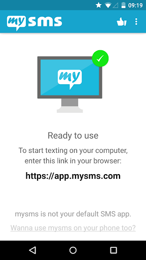 mysms - Remote Text Messages PC