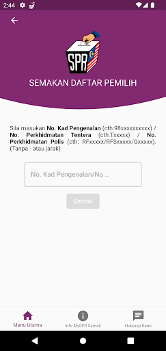 komputer MySPR Semak