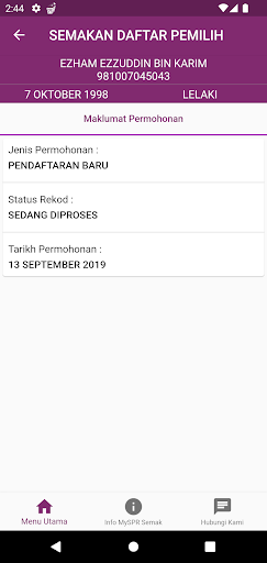komputer MySPR Semak