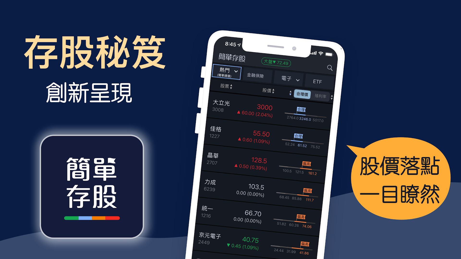 簡單存股 - 股票 合理價 查詢，幫你在股市找到價值股的好工具 (定存股 選股 台股 股市 看盤 )電腦版