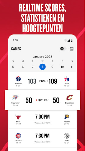 NBA: Live wedstrijden & scores