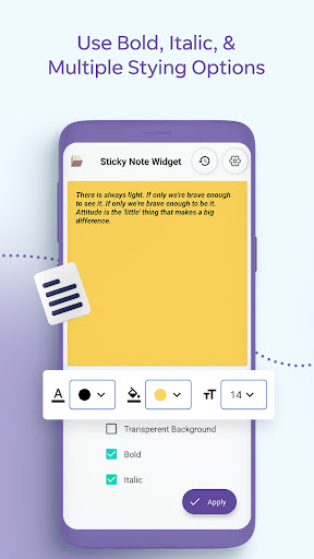 Sticky Notes Widget HomeScreen PC