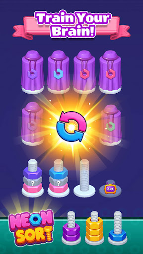 Neon Sort: Nut & Bolt 3D PC