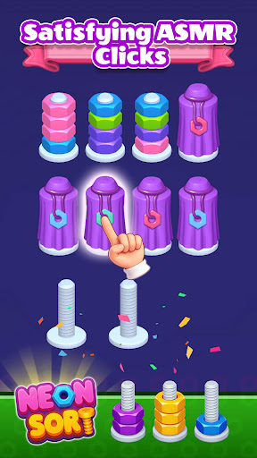 Neon Sort: Nut & Bolt 3D PC