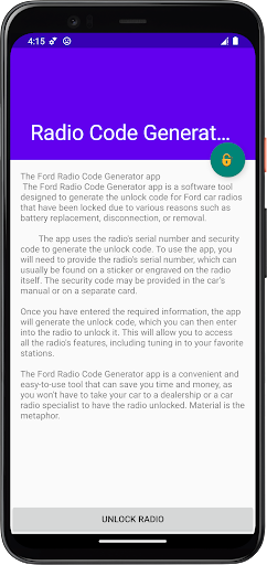 Generator kodów do radia Ford PC