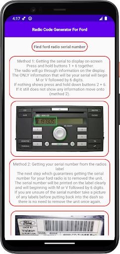 Generator kodów do radia Ford PC