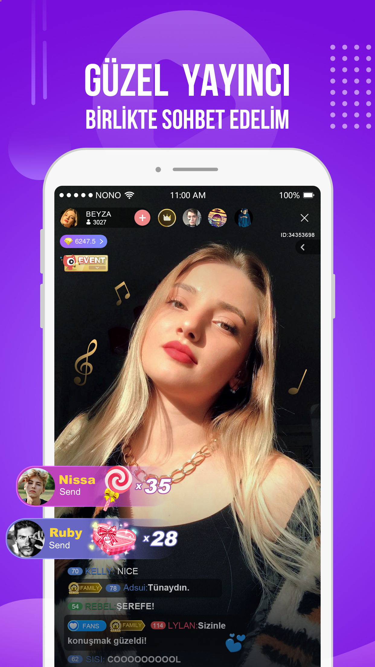 Nonolive - Canlı yayın ve görüntülü konuşma PC