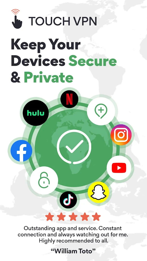 Touch VPN -Free Unlimited VPN Proxy & WiFi Privacy PC