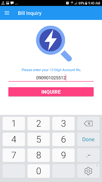 NUVELCO Mobile - Bill Inquiry PC