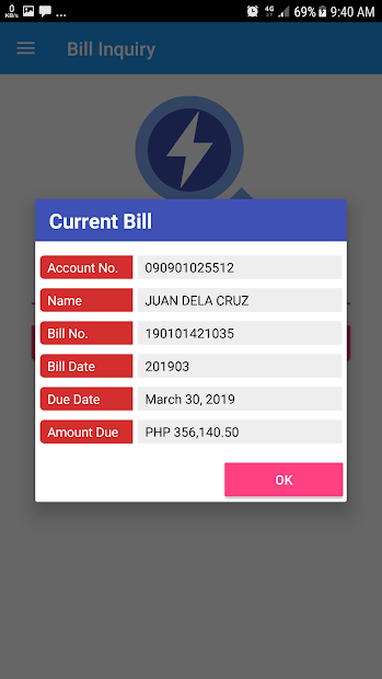 NUVELCO Mobile - Bill Inquiry PC