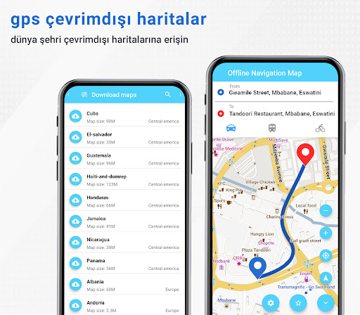 offline harita sürme güzergah PC