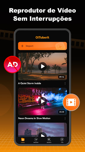 OiTuberit: Reprodutor HD PC