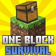 minecraft pe one block survival map download