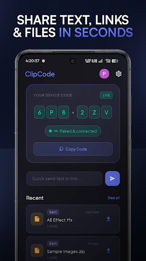 ClipCode – Connect & Transfer پی سی