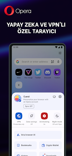 VPN ile Opera Özel Tarayıcı