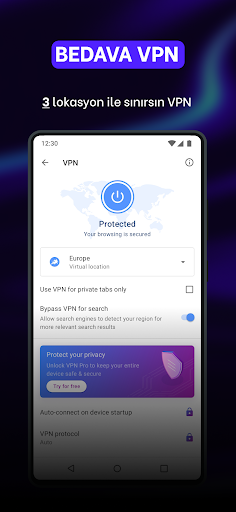 VPN ile Opera Özel Tarayıcı