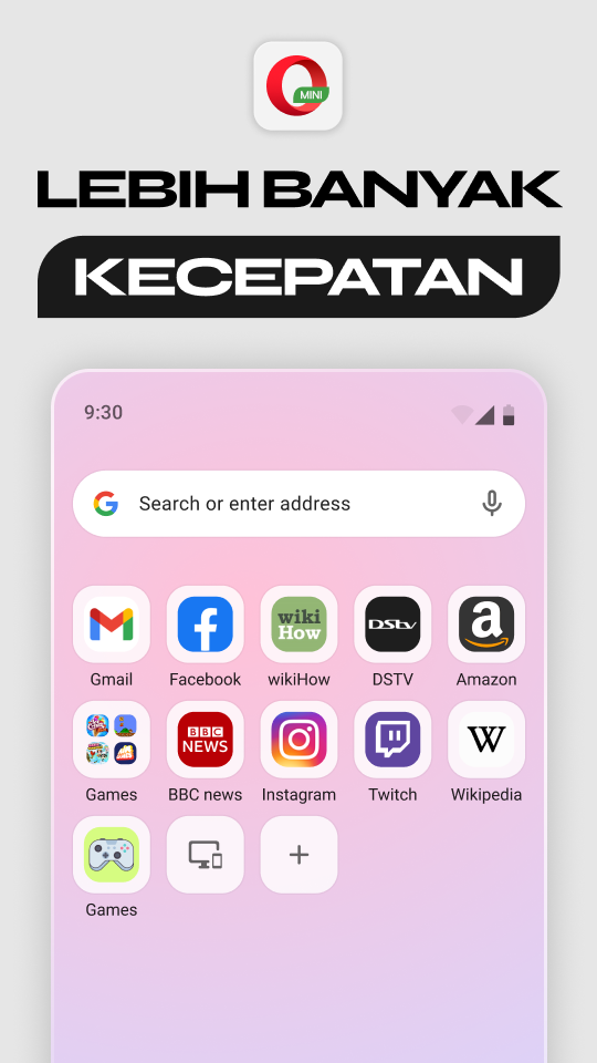 Opera Mini - web browser cepat PC