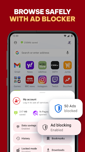 komputer Opera Mini: Fast Web Browser