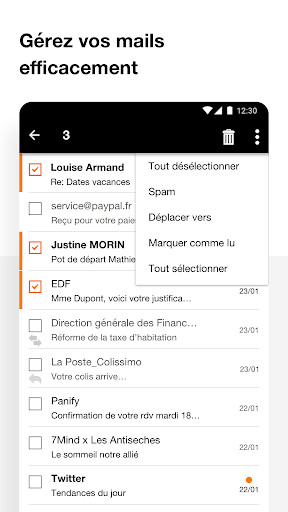 Mail Orange, 1er mail français