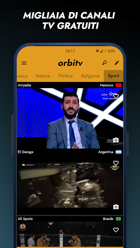 Orbitv: Canali TV mondiali PC