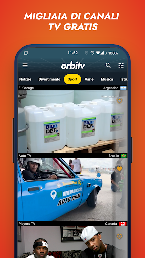 Orbitv: Canali TV mondiali PC