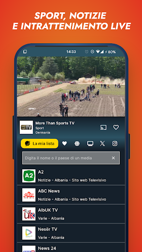 Orbitv: Canali TV mondiali PC