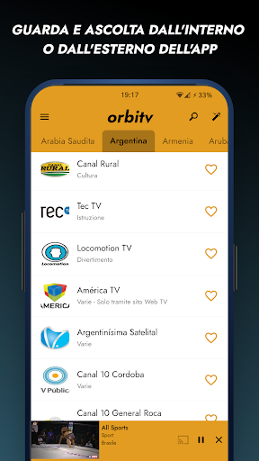 Orbitv: Canali TV mondiali PC