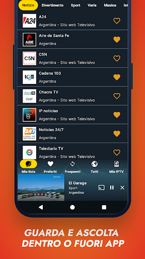 Orbitv: Canali TV mondiali PC