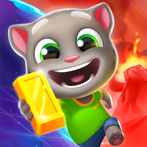 Baixe Talking Tom Fly Run: Novo jogo de corrida legal no PC com MEmu