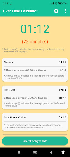 Overtime Calculator PC
