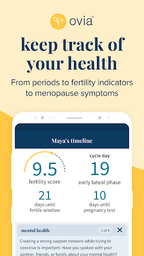 Ovia: Fertility, Cycle, Health