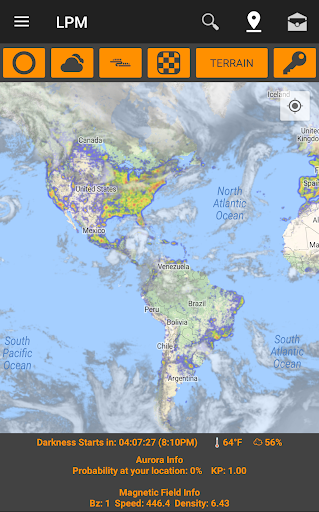 Light Pollution Map - Dark Sky PC