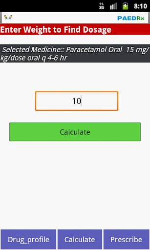 Kids Drug Dosage Calc - PaedRx